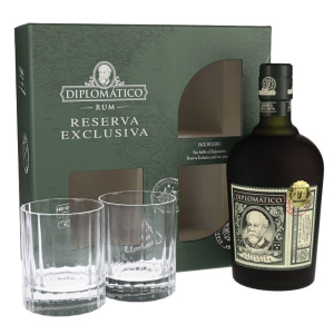 Ром Diplomatico Reserva Exclusiva 0.7 л 40% + 2 стакана (2134449344499) ТОП в Хмельницком