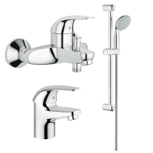 Набір змішувачів Grohe Euroeco 124428 краща модель в Хмельницькому