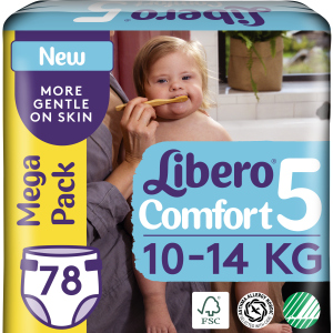 Подгузники Libero Либеро Comfort 5 10-14 кг 78 шт одноразовые (7322541083346) надежный