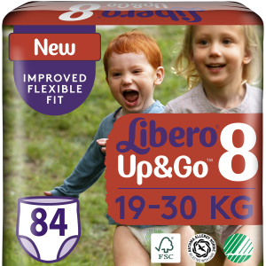 Підгузки-трусики Libero Up&Go 19-30 кг розмір 8 84 шт (7322541481517) в Хмельницькому