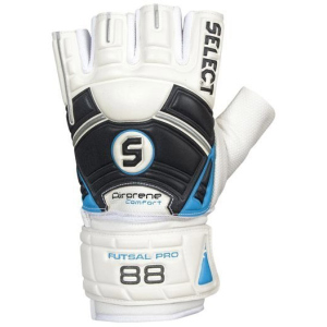 Воротарські рукавички Select Goalkeeper Gloves Futsal 88 Pro Grip 11 Біло-чорно-сині (5703543034413) рейтинг