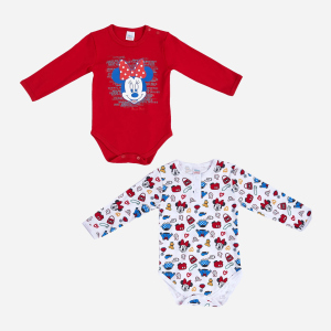 купити Боді Disney Minnie Mouse MN18363 2 шт 68-74 см Біло-червоне (8691109924414)