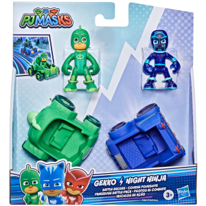 Игровой набор PJ Masks Герои в масках - Гекко против ночного ниндзя (2 фигурки 2 машинки) (F2841) (5010993847723) в Хмельницком