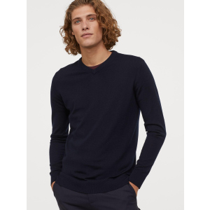 Пуловер H&amp;M XAZ187087PMXO L Темно-синій (DD8000003942194) краща модель в Хмельницькому