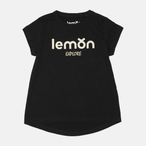 Футболка Lemon Back To School Girl ZL1143205BSG 128 см Чорна (5907476183143) ТОП в Хмельницькому