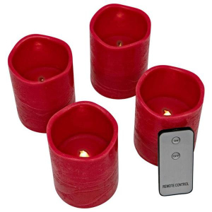 хорошая модель Ночник Magic Candles Волшебные свечи 4-х LED RED