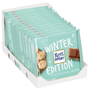 Упаковка молочного шоколаду Ritter Sport з начинкою кокос та макаруни 12 шт х 100 г (4000417300607) ТОП в Хмельницькому