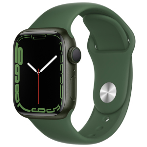 Смарт-годинник Apple Watch Series 7 GPS 41mm Green Aluminium Case with Green Sport Band (MKN03UL/A) краща модель в Хмельницькому