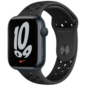 Смарт-годинник Apple Watch Series 7 Nike GPS 45mm Мідний світлий Case with Anthracite/Black Nike Sport Band (MKNC3UL/A) в Хмельницькому