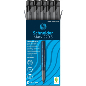 Набор маркеров перманентных Schneider Maxx 220 F 0.4 мм Черный 10 шт (S112401) в Хмельницком