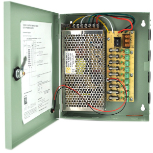 Импульсный блок питания Voltronic 12V-10A/9CH в боксе с замком перфорированный, 9-ти канальный лучшая модель в Хмельницком