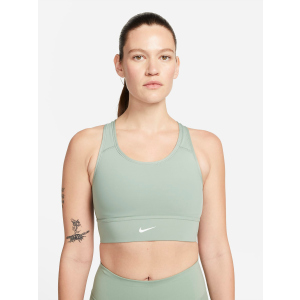 Спортивний топ Nike W Nk Swsh Lngln Bra CZ4496-357 XS Світло-зелений (195243363248) в Хмельницькому