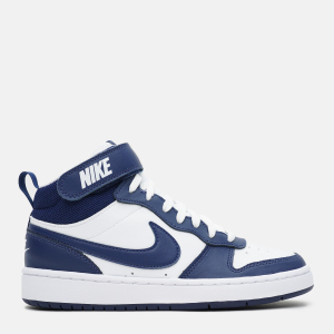 Кеды детские Nike Court Borough Mid 2 (Gs) CD7782-107 38 (5.5Y) 24 см Белые с синим (194953181302) лучшая модель в Хмельницком