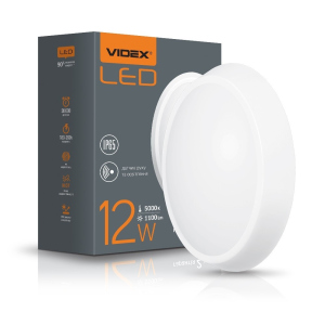 LED світильник IP65 овальний VIDEX 12W 5000K білий сенсорний ТОП в Хмельницькому