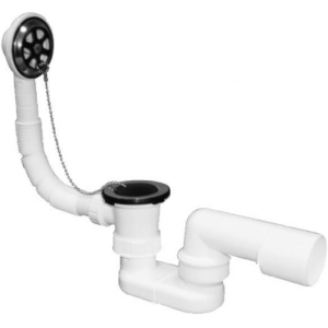 Сифон для ванни PLAST BRNO трубний 50 мм 40/50 мм із пробкою з переливом (EV10050) рейтинг
