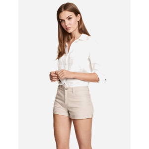 Шорти джинсові H&M 4554915RP12 44 Бежеві (PS2030000055630) краща модель в Хмельницькому