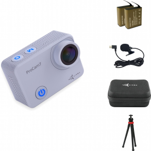 Відеокамера AirOn ProCam 7 Touch Grey з аксесуарами: набір блогера 12в1 (4822356754787) краща модель в Хмельницькому