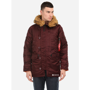 Парку Alpha Industries Slim Fit N-3B Parka XS Maroon/Orange ТОП в Хмельницькому