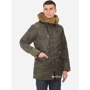 Парку Alpha Industries Slim Fit N-3B Parka S Replica Grey/Orange ТОП в Хмельницькому