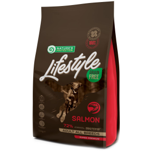 Сухий беззерновий корм для собак Nature's Protection Lifestyle Grain Free Salmon Adult All Breeds 1.5 кг (NPLS45677) (4771317456779) ТОП в Хмельницькому