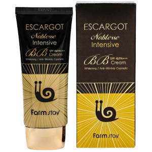 хорошая модель ББ крем для лица FarmStay Escargot Noblesse Intensive BB Cream SPF48/PA++ с муцином королевской улиткой 50 г (8802221002113)