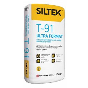 Клей для широкоформатной плитки высокоэластичный Siltek Т-91 ULTRA FORMAT 25кг лучшая модель в Хмельницком