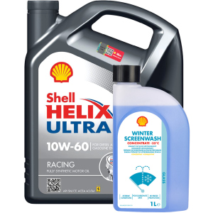 Моторное масло Shell Helix Ultra Racing 10W-60 4 л + Shell Winter Screenwash Concentrate -55 °С 1 л (ТОВ-У512766) ТОП в Хмельницком