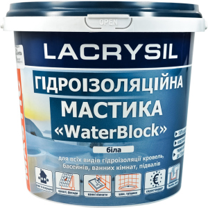 Мастика гідроізоляційна Lacrysil Waterblock 3 кг Біла (170854) ТОП в Хмельницькому