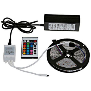 Світлодіодна стрічка SMD 5050 300 LED RGB 5м з пультом та блоком живлення в Хмельницькому