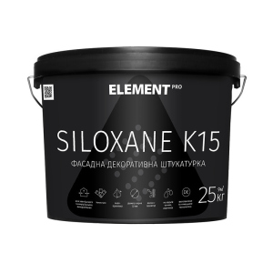 Фасадна штукатурка ELEMENT PRO SILOXANE K15 25 кг Прозора краща модель в Хмельницькому