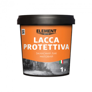 Захисний матовий лак LACCA PROTETTIVA ELEMENT DECOR 1 л