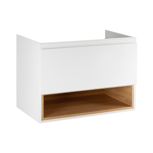 Тумба подвесная Qtap Robin 800х580х437 White/Whitish oak QT1374TPВ8001WWO ТОП в Хмельницком