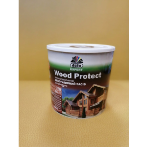 Dufa Wood Protect ,высокоэффективное декоративное средство для древесины с воском, орех, 0,75 л