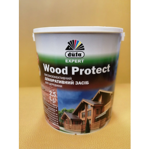 купить Dufa Wood Protect ,высокоэффективное декоративное средство для древесины с воском, белый, 2,5 л