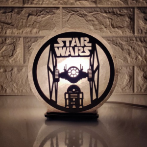 хорошая модель Соляная лампа EcoDecorLamp круглая STAR WARS желтая