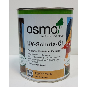 хорошая модель Защитное масло с УФ – фильтром OSMO UV - SCHUTZ - ÖL 420 - (бесцветное) 0.75 л.