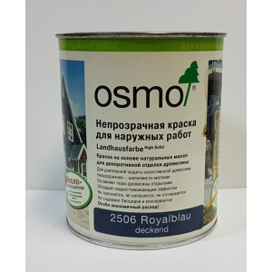 купить Непрозрачная краска для наружных работ OSMO LANDHAUSFARBE 2506 – (темно-синяя) 0.75 л.