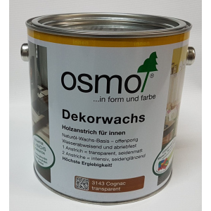 купить Цветное масло OSMO DEKORWACHS Transparente töne 3143 – (коньяк) 0.375 л.