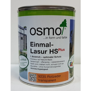 Однослойная лазурь для деревянных фасадов OSMO EINMAL - LAZUR HS 9235 - красный кедр, 2.5 л.