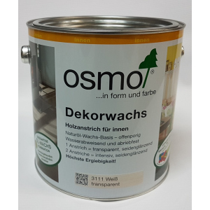 хороша модель Олія кольорова OSMO DEKORWACHS Transparente töne 3111 – (біла) 2.5 л.