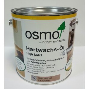 хорошая модель Масло с твердым воском прозрачное OSMO HARTWACHS-ÖL Farbig 3041 - (эффект натур) 0.75 л.