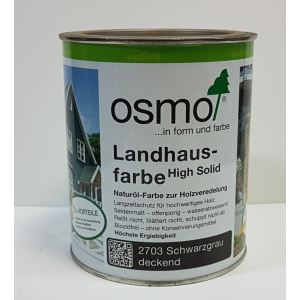 Непрозора фарба для зовнішніх робіт OSMO LANDHAUSFARBE 2703 – (сіро-чорна) 0.75 л. рейтинг