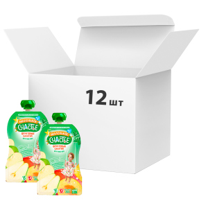 Упаковка фруктового пюре Маленькое счастье Фруктовый салатик 200 г x 12 шт (14813163004616) в Хмельницком
