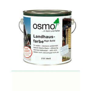 Защитное цветное не прозрачное масло Osmo Landhausfarbe 0,125 L Белая 2101 (os_42)