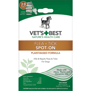 Краплі Vet's Best Flea&amp;Tick Spot On від бліх та кліщів для собак 17.7 мл (vb10472) в Хмельницькому