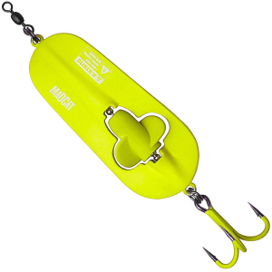 Блесна DAM Madcat A-Static Rattlin Spoon 110 г тройник № 3/0 Fluo Yellow UV (66121) в Хмельницком