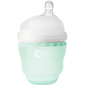 Дитяча силіконова антиколікова пляшечка Olababy GentleBottle Mint Бірюзовий 120 мл (80420)