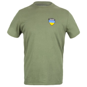 Футболка 5.11 Tactical Shield Ukraine 41273-225 XL Military Green (2000980501458) краща модель в Хмельницькому