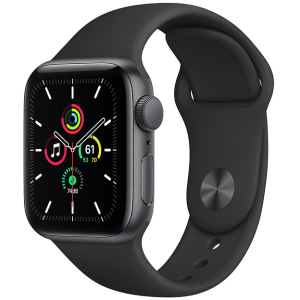 Смарт-часы Apple Watch SE GPS 40mm Space Grey Aluminium Case with Black Sport Band (MYDP2UL/A) краща модель в Хмельницькому