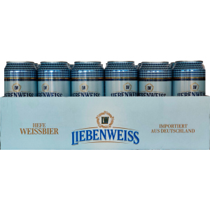 Упаковка пива Liebenweiss Hefe-Weissbier светлое не фильтрованное 5.1% 0.5 л х 24 шт (4071600054119) надежный